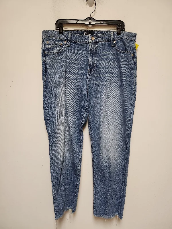 Jeans Boyfriend By Gap In Blue Denim, Size: 16