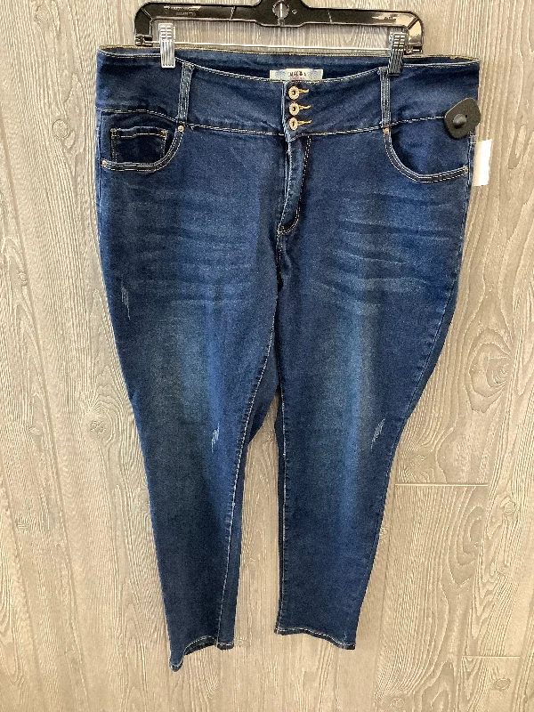 Jeans Straight By California In Blue, Size: 18