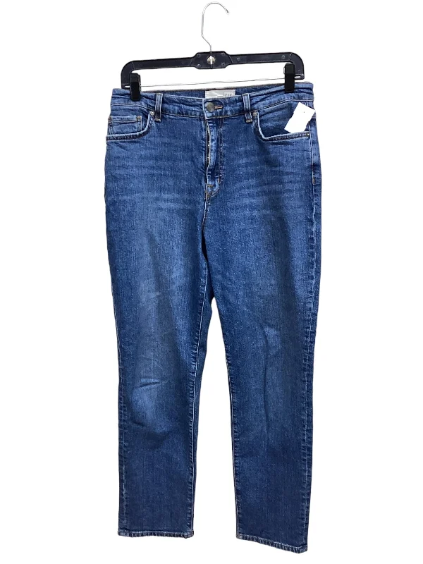 Jeans Straight By Current Elliott In Blue Denim, Size: 4