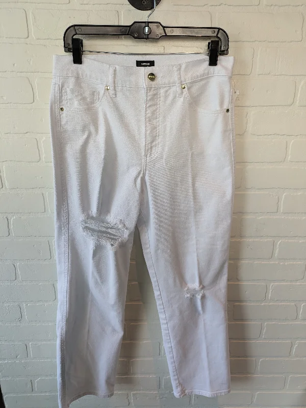 Jeans Straight By Express In White, Size: 10