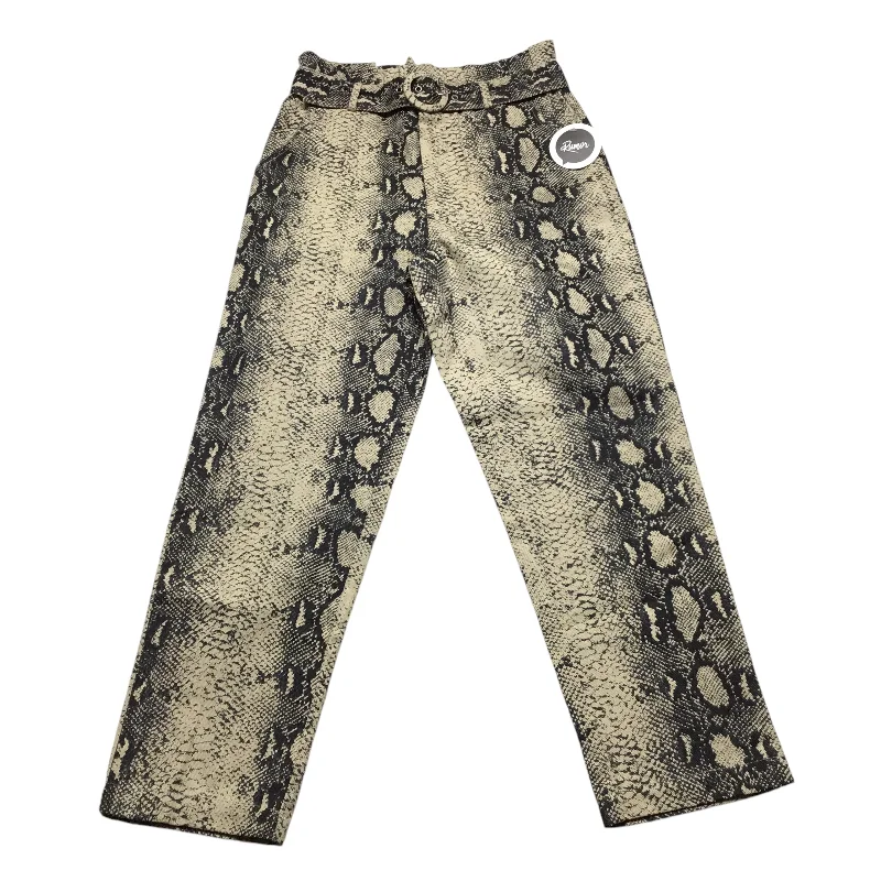 Jeans Straight By Le Lis In Snakeskin Print, Size: S