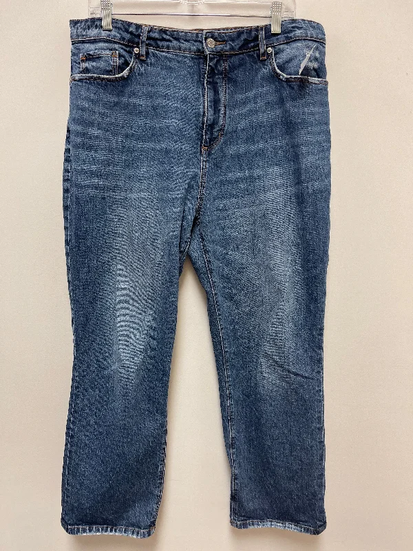 Jeans Straight By Loft In Blue Denim, Size: 12