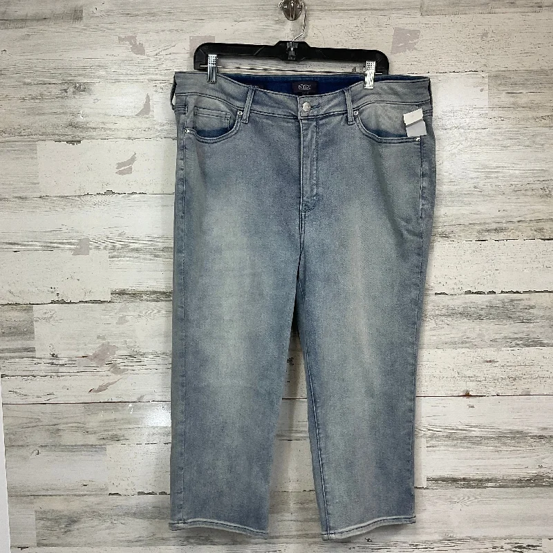 Jeans Straight By Not Your Daughters Jeans In Blue Denim, Size: 16w