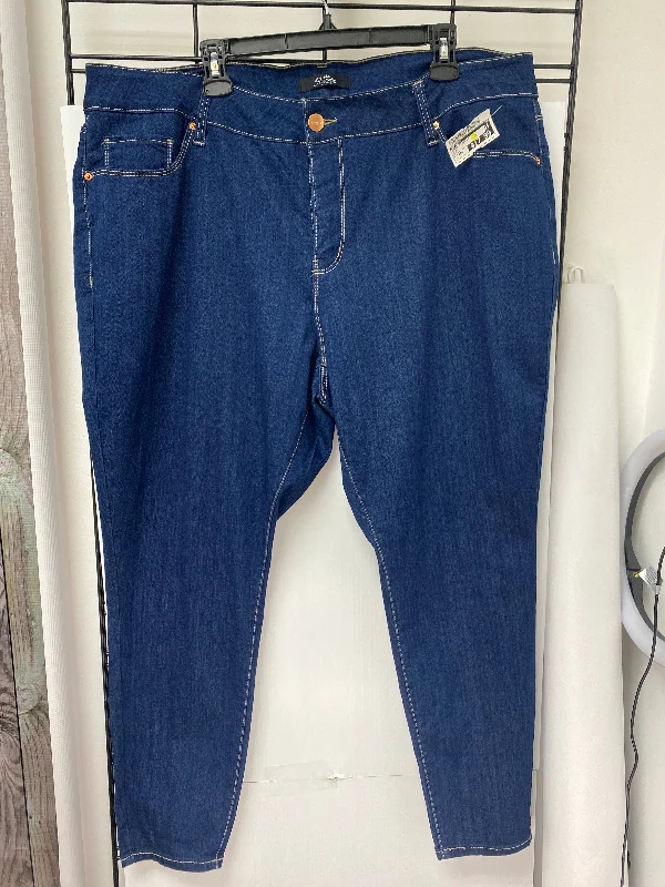 Jeans Straight By Royalty In Blue, Size: 24w