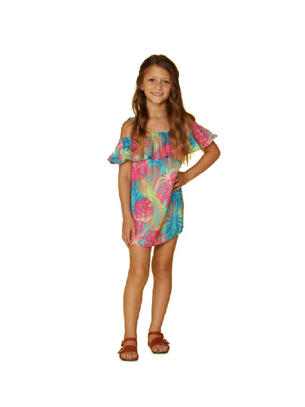 Girl's "Peasant dress" cover up in various printed fabrics