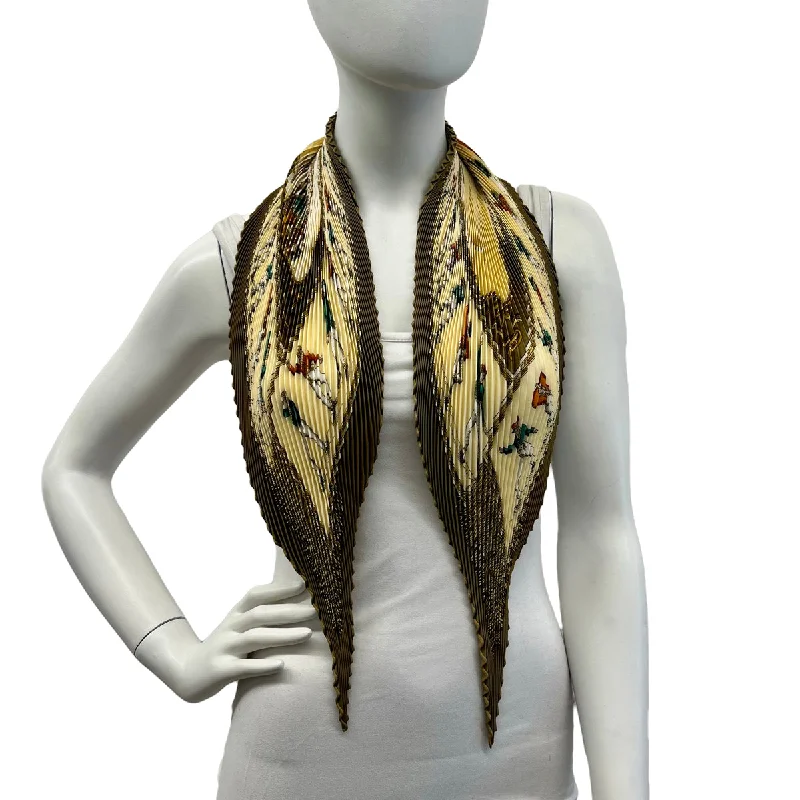 Hermes Plisse " Les Plaisirs Du Froid" Scarf