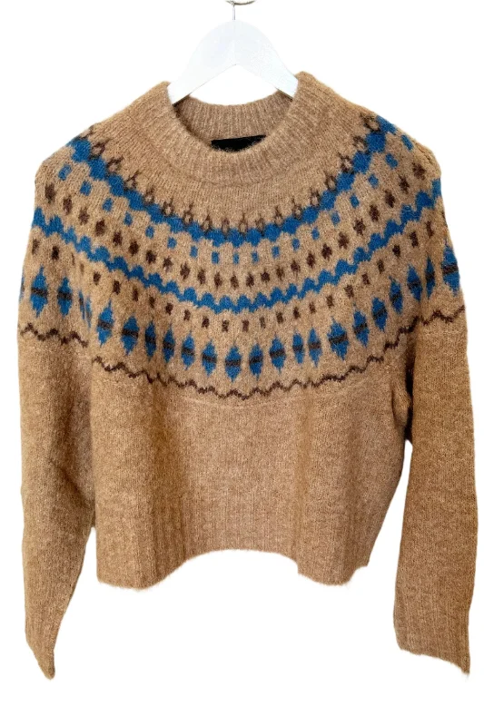 No.6 Cardiff Sweater in Tan and Blue