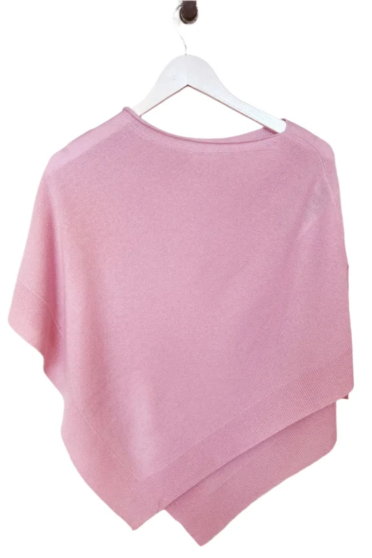 Not Shy Cashmere Poncho Cape in Ballet Pink