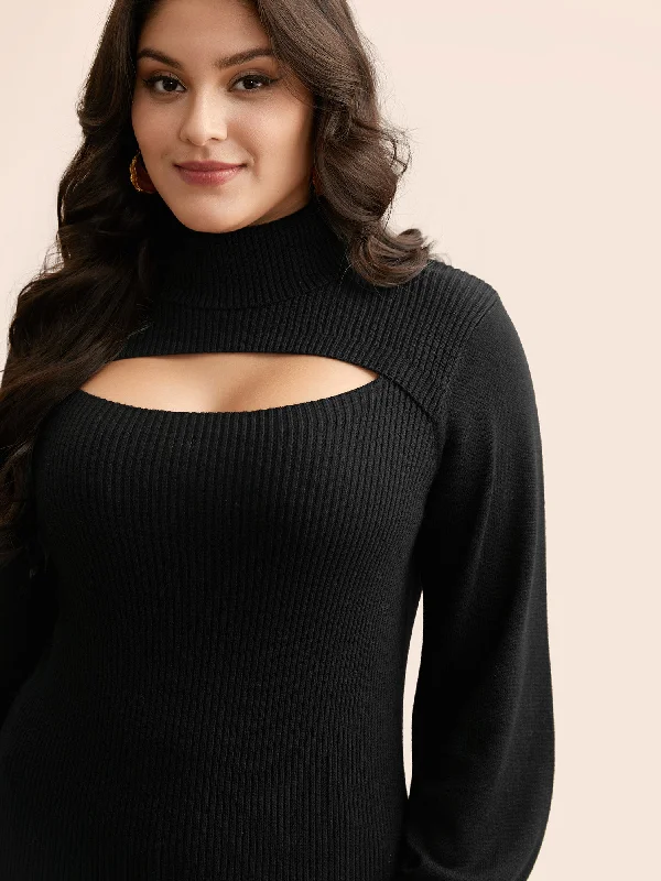 Supersoft Essentials Turtleneck Cut Out Pullover