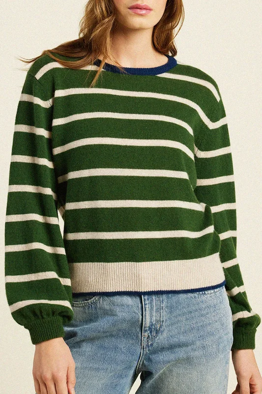 Trovata Ryann Sweater in Green Stripe