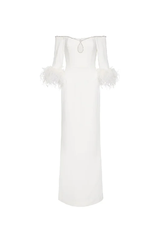 Plume Keyhole Gown