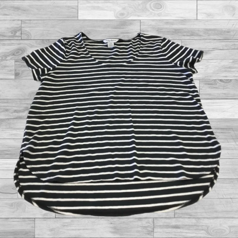 Top Short Sleeve Basic By Tommy Bahama In Black & White, Size: L