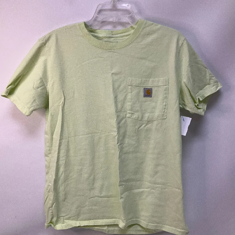 Top Short Sleeve By Carhartt In Yellow, Size: L