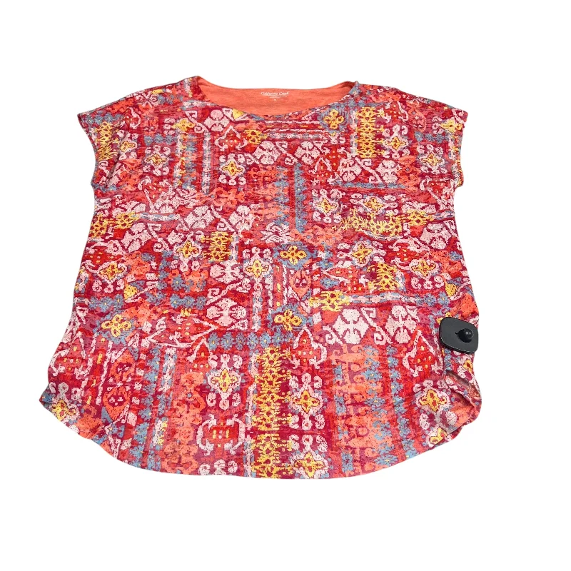 Top Short Sleeve By Coldwater Creek In Orange, Size: M