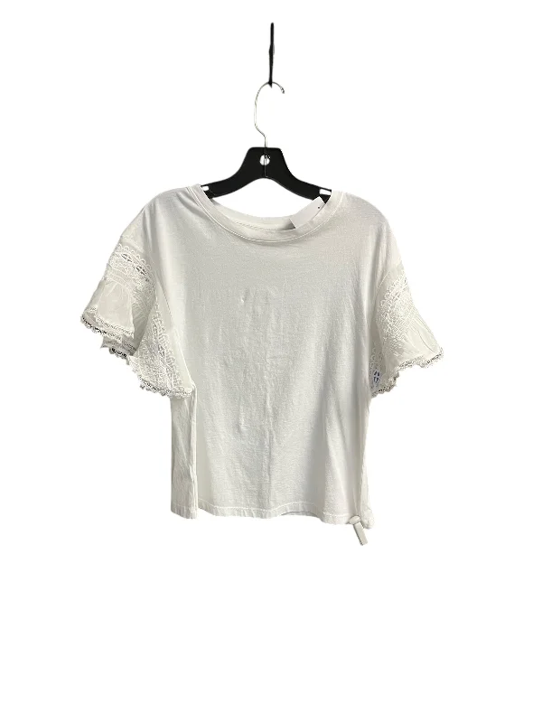 Top Short Sleeve By Loft In White, Size: Xs