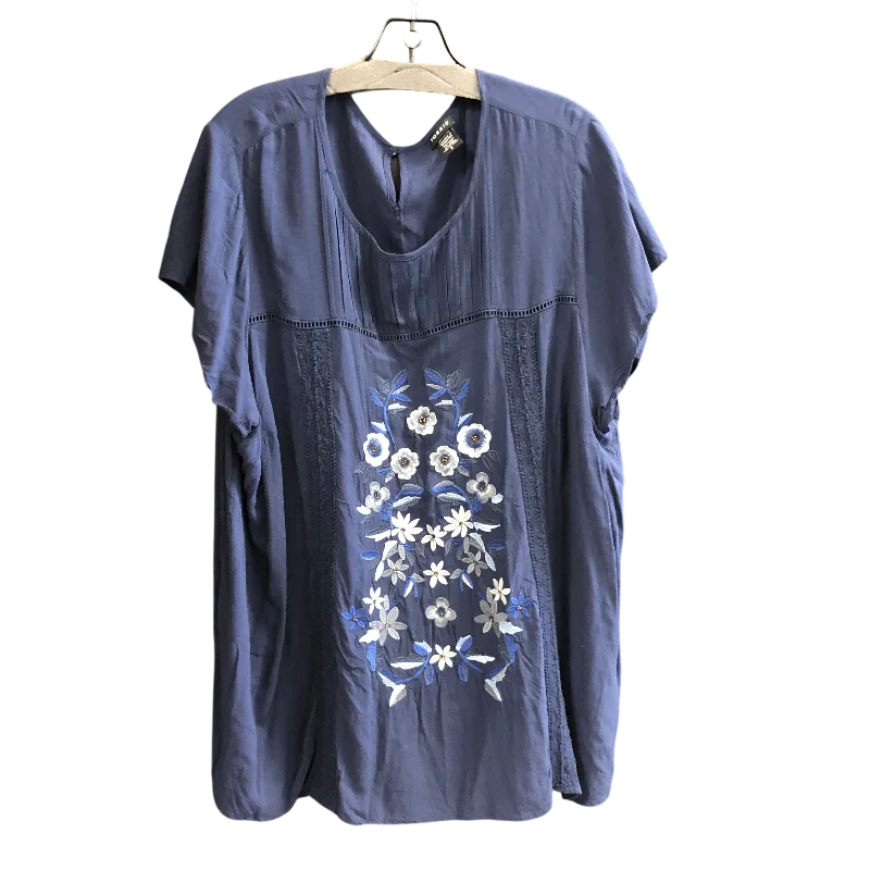 Top Short Sleeve By Torrid In Blue, Size: 3x