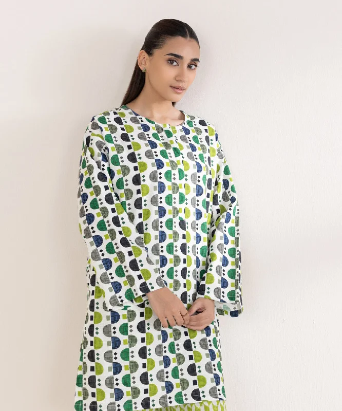 Printed Light Khaddar Shirt