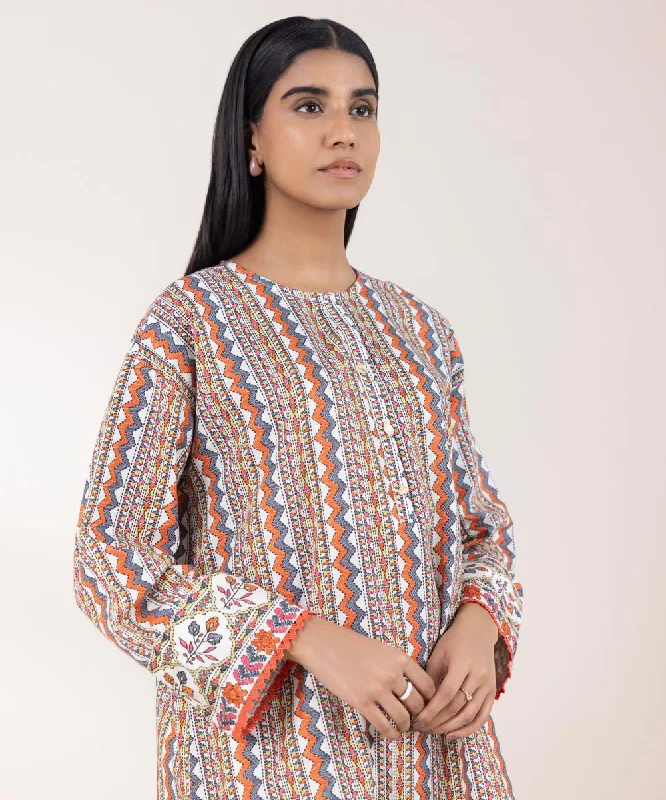 Printed Khaddar Shirt