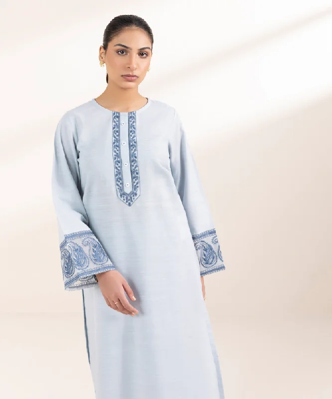 Embroidered Khaddar Shirt