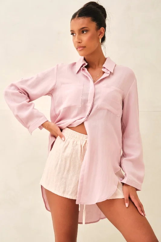 Azure Oversized Shirt Blush Pink