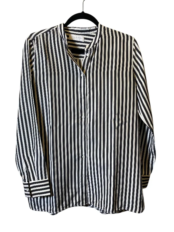 Blouse Long Sleeve By Everlane In Striped Pattern, Size: S