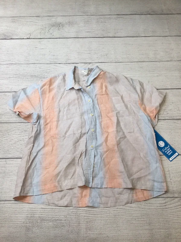 Blouse Short Sleeve By Madewell In Ombre Print, Size: L