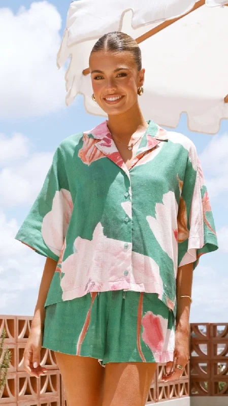 Edita Button Up Shirt - Wild Orchid