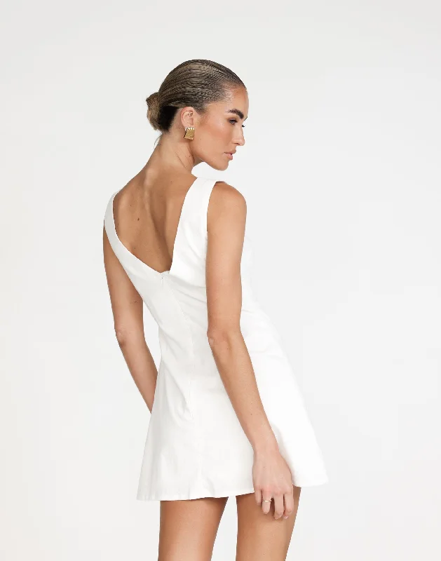 Basira Mini Dress (White)