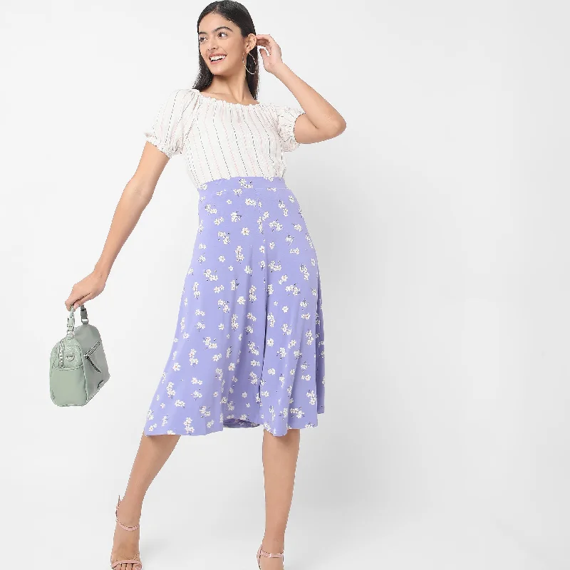 Regular Fit Floral Skirt