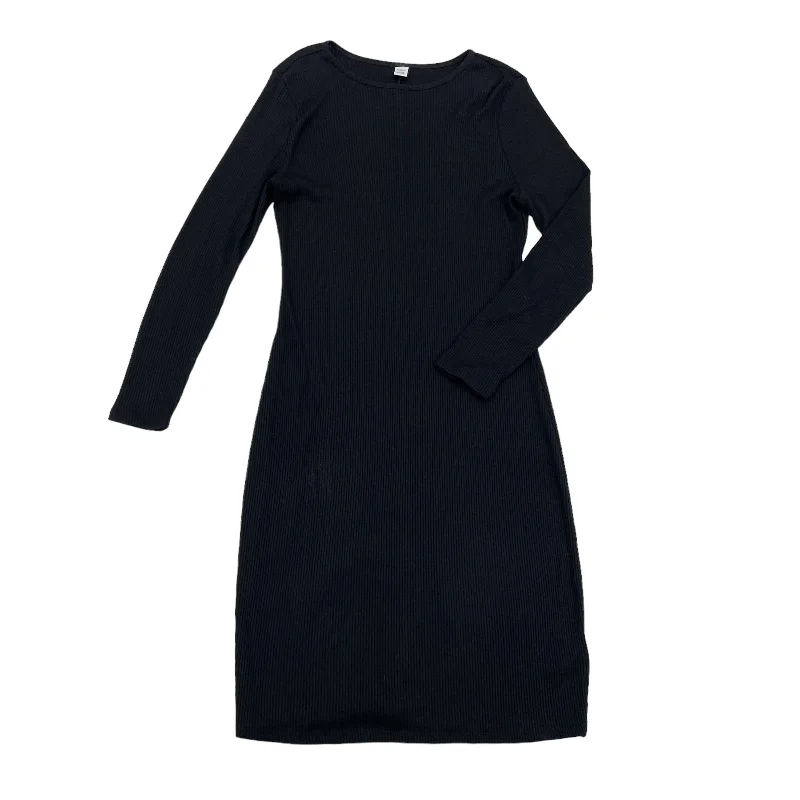 BLACK DRESS CASUAL MIDI by OLD NAVY Size:M