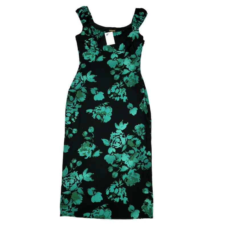 Dress Casual Maxi By Sugar Lips In Black & Green, Size: L