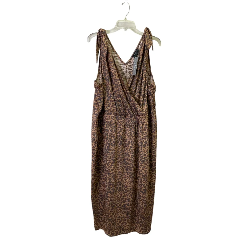 Dress Casual Midi By Lane Bryant In Animal Print, Size:4X