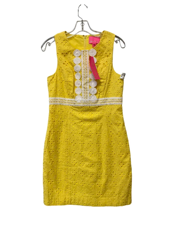 Dress Casual Midi By Lilly Pulitzer In Yellow, Size: 4