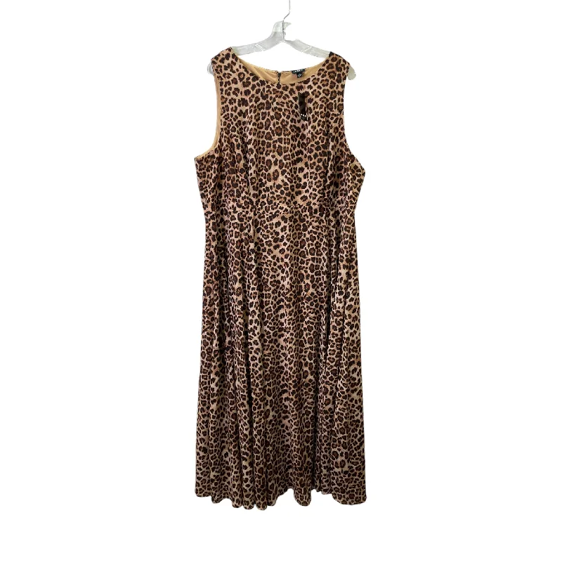 Dress Casual Midi By Torrid In Animal Print, Size:3