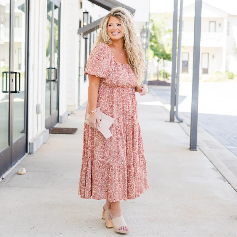 Give A Little Bit Midi Dress, Orange