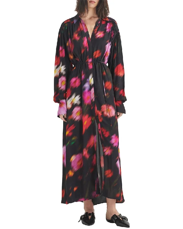 rag & bone Aubrey Floral Maxi Shirtdress