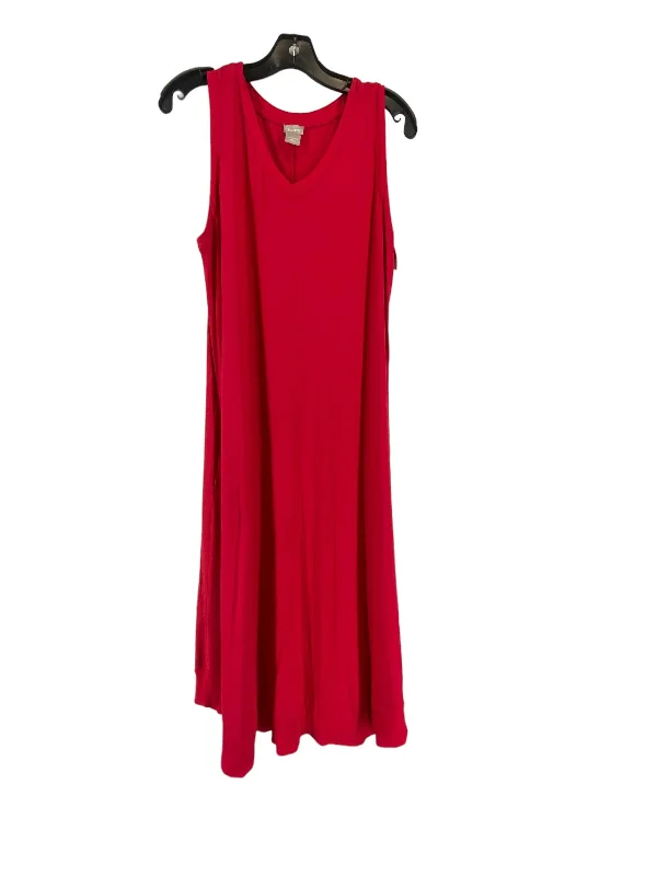 Red Dress Casual Maxi Chicos, Size 2