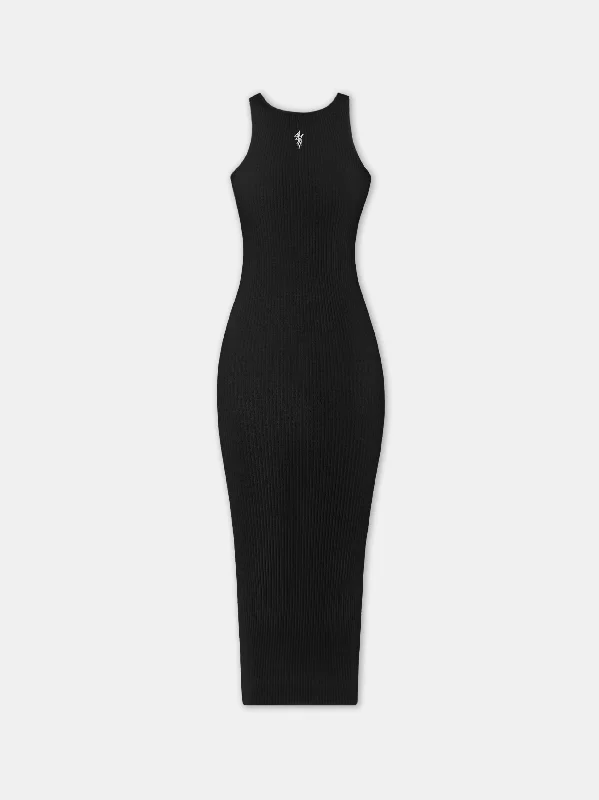 WOMEN - WOMEN'S AMIRI STACKED MAXI DRESS - Black