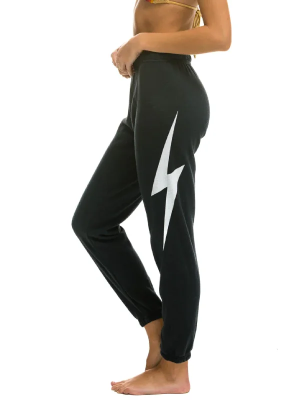 Bolt Womens Sweatpants, Charcoal/White