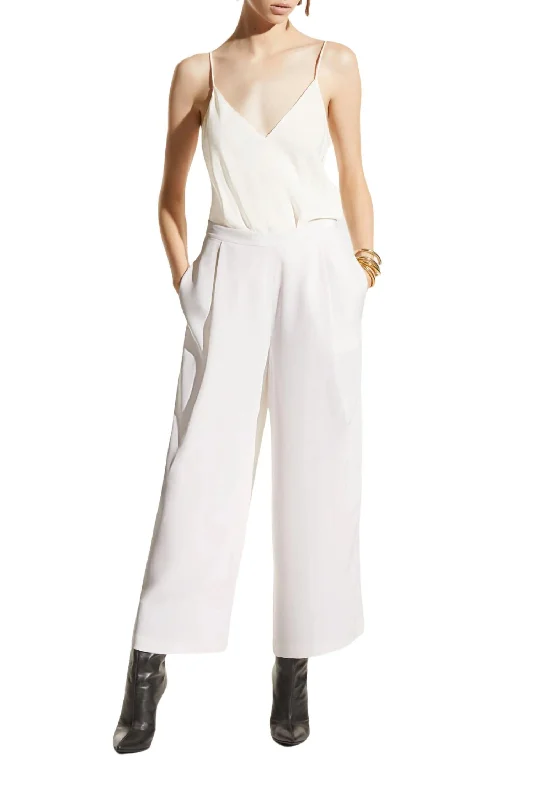 Sander Cropped Pant In White Sand