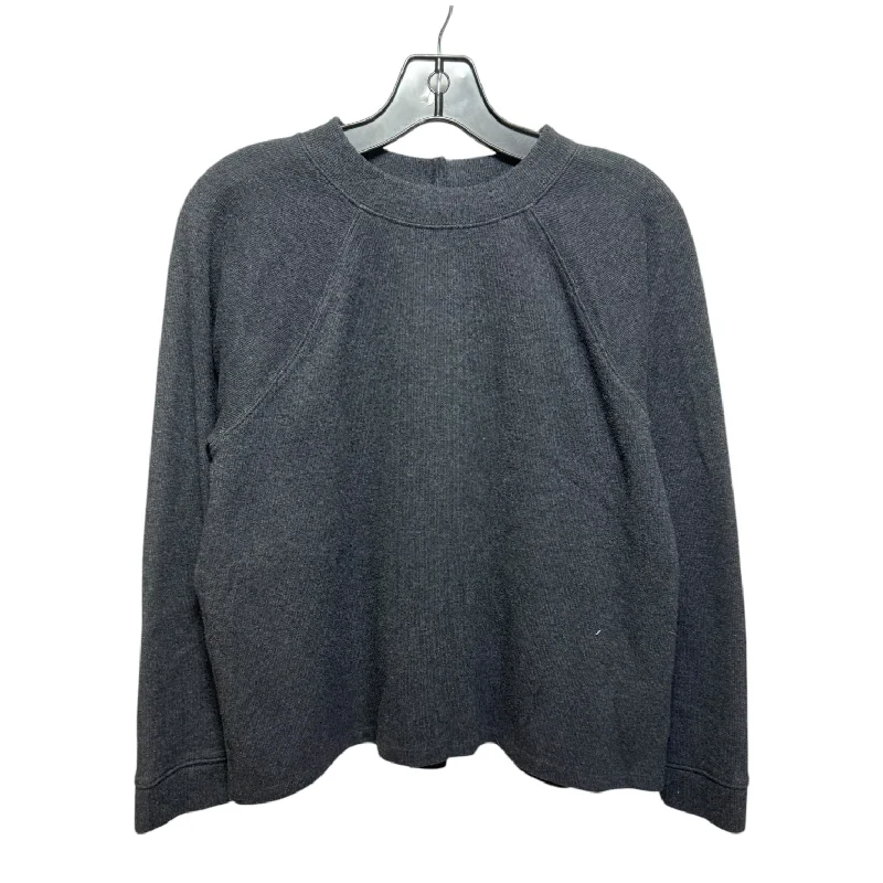 Back Button Top Long Sleeve By Madewell In Grey, Size: M