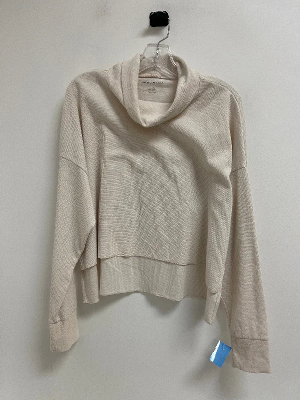 Top Long Sleeve By American Eagle In Cream, Size: L