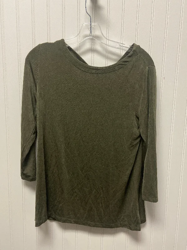 Top Long Sleeve By Chicos In Green, Size: M