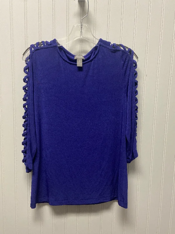 Top Long Sleeve By Chicos In Purple, Size: M