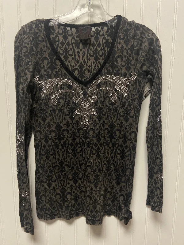 Top Long Sleeve By Clothes Mentor In Black, Size: M