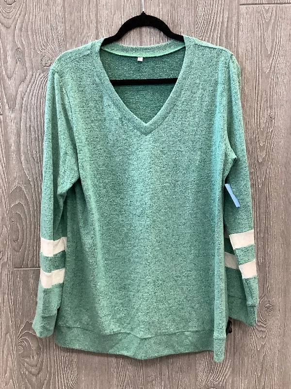 Top Long Sleeve By Clothes Mentor In Green, Size: L