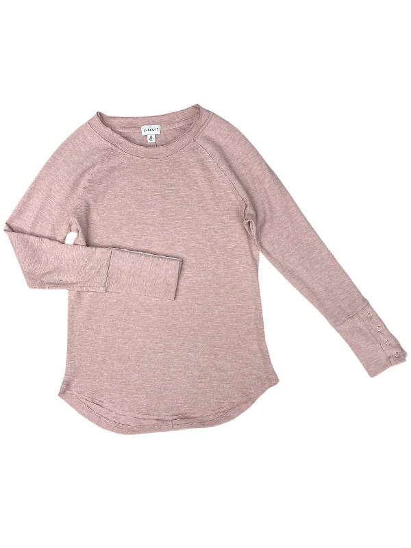 Top Long Sleeve By Evereve In Pink, Size: Xs