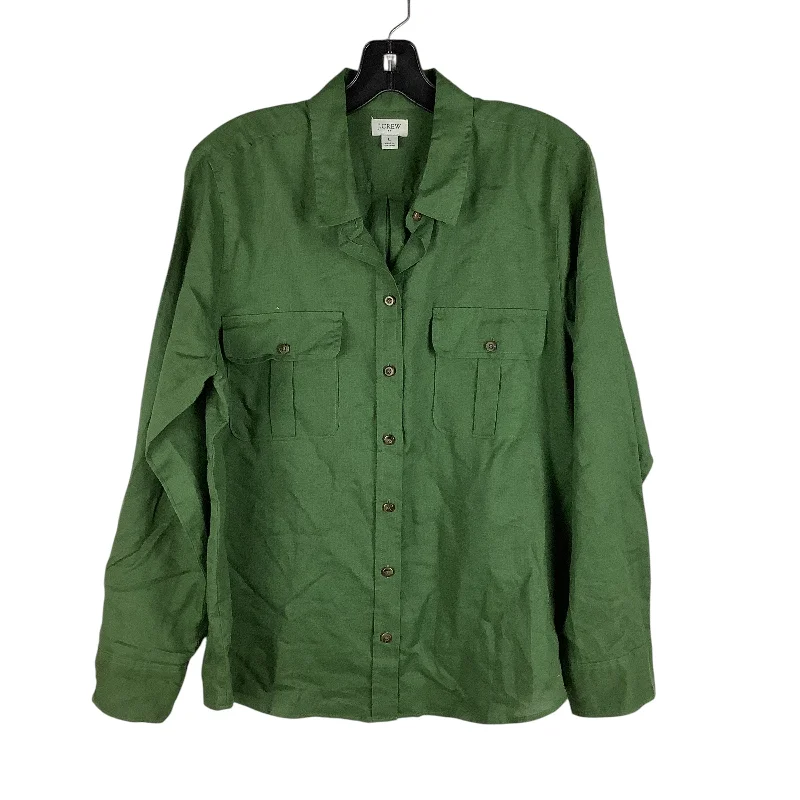 Top Long Sleeve By J. Crew In Green, Size: L