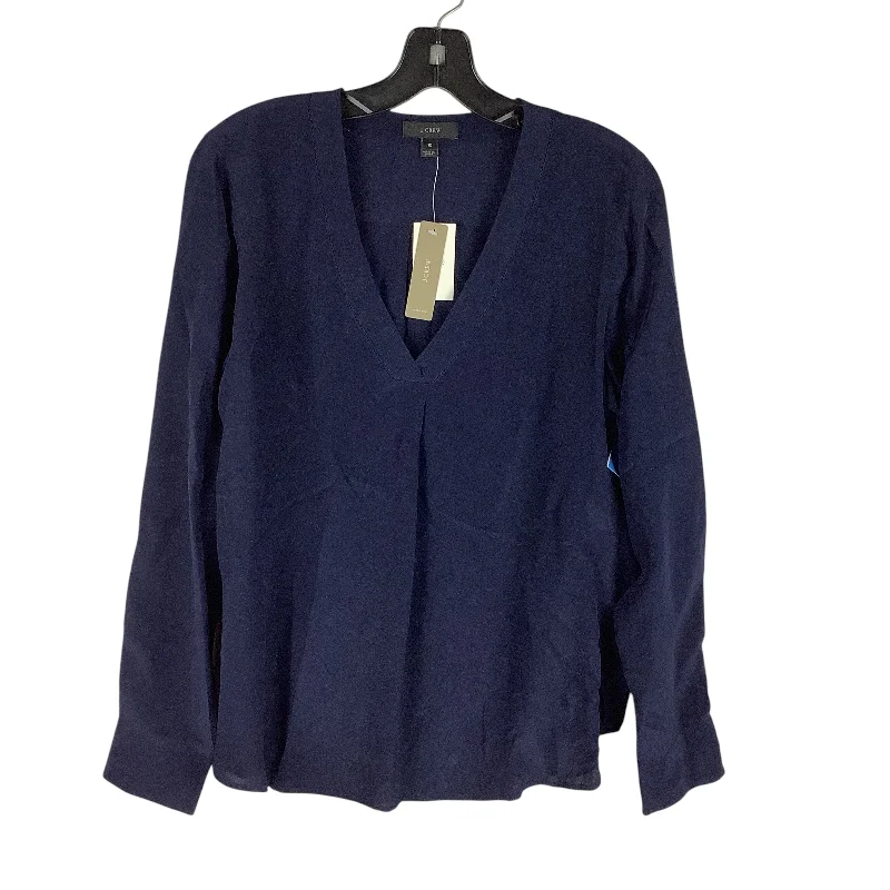 Top Long Sleeve By J. Crew In Navy, Size: 10