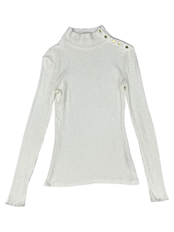 Top Long Sleeve By J. Crew In White, Size: Xs